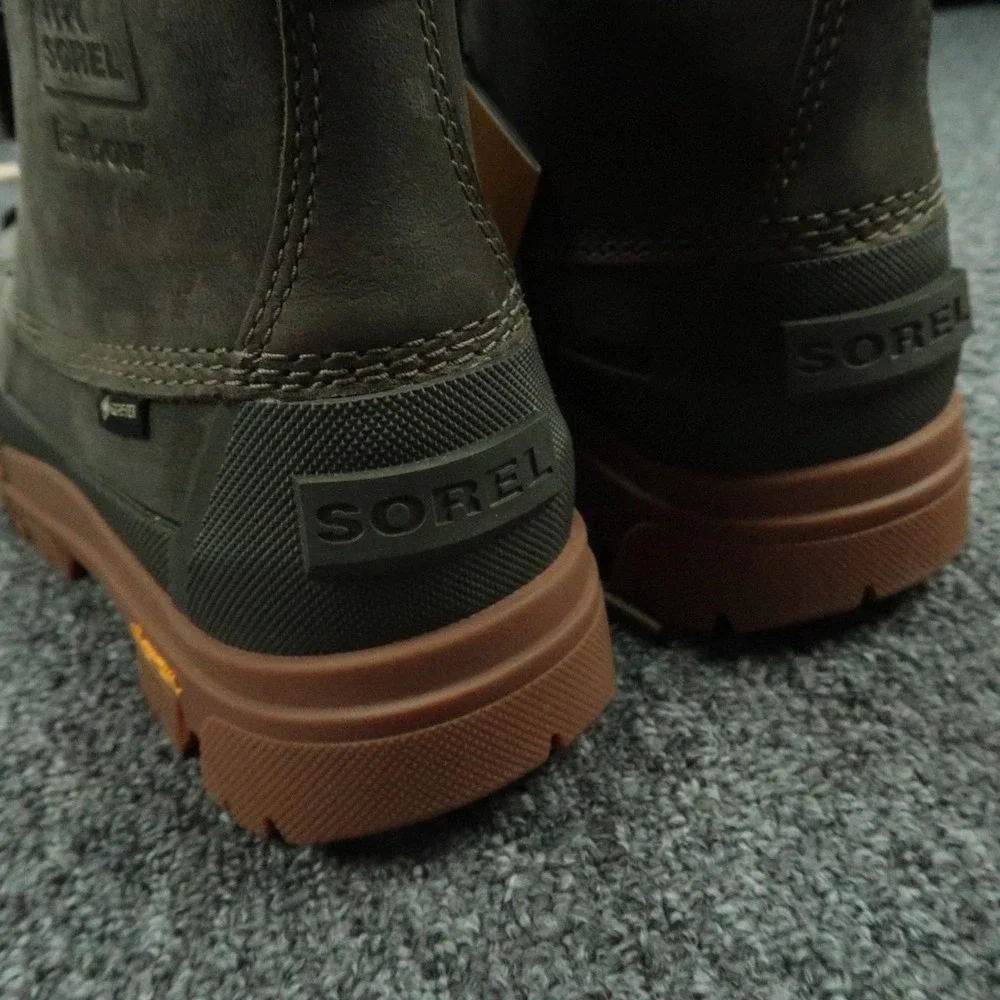 Sorel x Barbour Boots Mens 9.5 Green Daystorm Horizon Gor Tex Hiking Womens 11